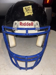 Casco de fútbol americano Riddell Speed mediano (negro con máscara facial azul) - Imagen 1 de 6