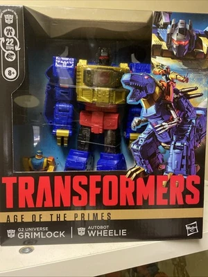 Transfromers Age of Primes G2 Grimlock Wheelie Action Figure Leader Class New - Image 1 of 4