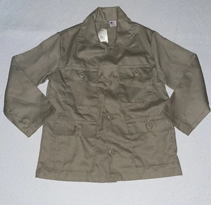 NUEVO CON ETIQUETAS De Colección EE. UU. Niños Tostado Caqui Ejército Safari Caza 4 Bolsillos Camisa Chaqueta Talla 10/12 - Imagen 1 de 6