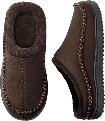 Zapatillas mocasín para hombre interior exterior casa pantuflas cálidas felpa memoria borrosa... Foto 1 de 4