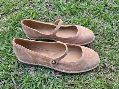 Zapatos planos de ballet Crown Vintage Davi Skimmer tostados para mujer talla 10 cuero preppy Foto 1 de 4