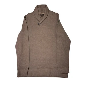 NWT Tasso Elba Mens Medium Brown Honeycomb Cotton Shawl Collar Pullover Sweater - Picture 1 of 8