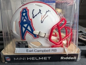 Earl Campbell Houston Oilers handsigniert signed Mini Helm PSA mit Zertifikat - Bild 1 von 2