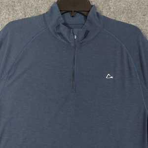 Paradox Merino Blend Pullover Mens XL Blue Half Zip Base Layer Athletic Shirt - Picture 1 of 7