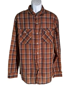 BRIXTON Men's Long Sleeve Button Down Gold Brown Shirt XL - Picture 1 of 6