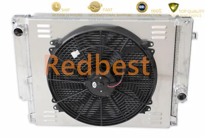 Radiador de aluminio y cubierta de ventilador de 16" para BMW E36 M3 325TD 1988-1999 y E30 323 328 Z3 Foto 1 de 4