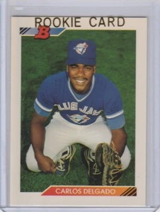 CARLOS DELGADO ROOKIE CARD 1992 Bowman TORONTO BLUE JAYS BASEBALL RC - Photo 1/2