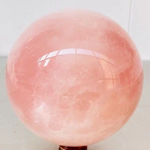 Sfera di Quarzo Rosa Naturale Sfera di Cristallo Reiki Guarigione 4940G - Foto 1 di 12