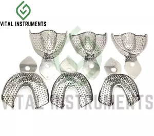 6 pz vassoio stampa dentale forato inox superiore e inferiore CE - XXS, XS, S - Foto 1 di 1