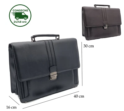 BORSA UOMO CARTELLA PORTA DOCUMENTI 24 ORE VENTIQUATTRORE VALIGETTA DA UFFICIO - Immagine 1 di 4