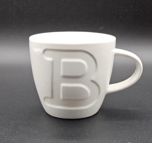 Taza de café alfabeto Keith Brymer Jones taza 3,5" letra blanca B con defecto menor - Imagen 1 de 8