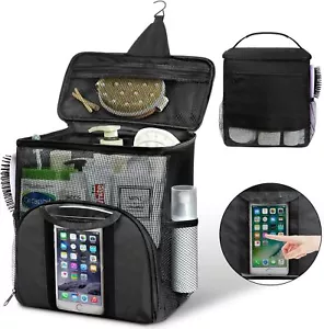 Portable Shower CaddyTote Bag Dry Hanging Toiletry Large Capacity Mesh Bath Camp - Picture 1 of 6