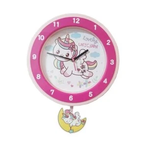 Unicorn Rainbow Pendulum Wall Clock ,Kids' Room Clocks,Silent Non Ticking - Picture 1 of 7