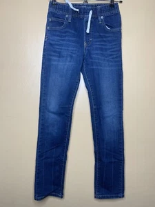 Gap Kids Girs Size XL Pants Denim slim Blue Stetch Elastic Waist Drawstring - Picture 1 of 20