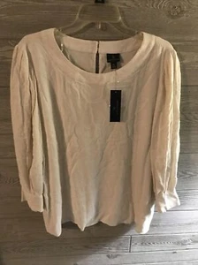 Camisa Blusa Worthington Para Mujer Manga 3/4 Ligera Cierre Cuello Informal Nueva con Etiquetas - Imagen 1 de 5