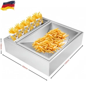 Pommes Frittierseiher Frittierkorb Edelstahl Pommes Servier Friteuse Abtropfsieb - Bild 1 von 9