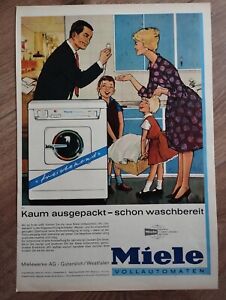 ORIG REKLAME WERBUNG  1961  MIELE  Vollautomat, Waschmaschine
