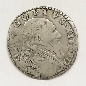 stato pontificio gregorio xiii 1572 1585 testone munt.68 e.909 - Foto 1 di 2