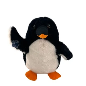 Vintage Applause Penguin Plush Stuffed Animal 13" Soft Toy 1984 Black Orange c - Picture 1 of 12