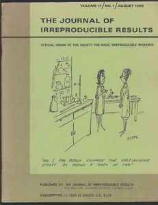 Journal of Irreproducible Results old Aug 1968 issue Scientists Humor Magazine - Picture 1 of 3