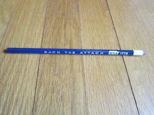 Lápiz Coleccionable De Colección EE. UU. 1776 BACK THE ATTACK Madera Sin Afilar ENVÍO GRATUITO - Imagen 1 de 12