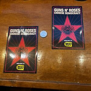 Autocollants Guns N' Roses (lot de 2) - 6x4 démocratie chinoise + autocollant drapeau gratuit