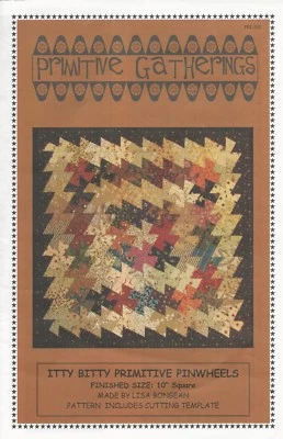 Primative Gatherings Pattern and Template to make 1" Finished Pinwheets NEW - Image 1 of 2