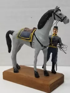 Civil War Confederate Calvary Officer Mounted Horse Lead Soldier Figure - Picture 1 of 16