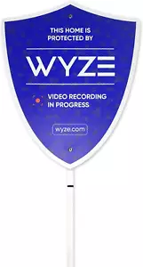 Wyze Reflective Home Security Signs for Yard(12" X 30" )- Aluminum Compatible - Picture 1 of 6