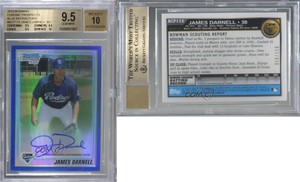 2010 Bowman Chrome Prospects Blue Refractor James Darnell BGS 9.5 GEM MINT Auto