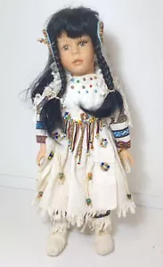 Porcelain Doll Knightsbridge Collection Cactus Blossom Beaded Dress 40cm Vintage - Picture 1 of 10
