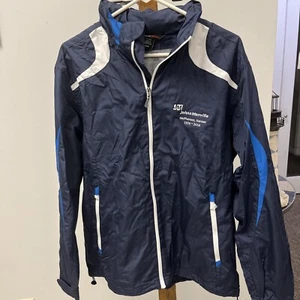 North End Sport Mens Windbreaker Jacket SIze Medium Navy Blue White - Picture 1 of 8