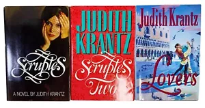 Judith Krantz Complete Scruples Book Series HCDJ Scruples 1 & 2 and Lovers BOMC - Picture 1 of 7