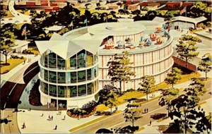 Tarjeta postal del Pabellón de Interiores Americanos de la Feria Mundial de Nueva York a35 - Imagen 1 de 2
