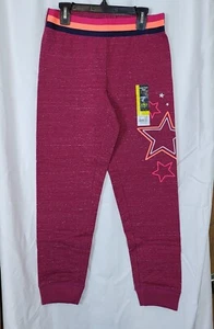 Avia Athletic Works NWT Girls Retro Inspired Pink Fleece Lined Jogger Sz L 10/12 - Picture 1 of 8