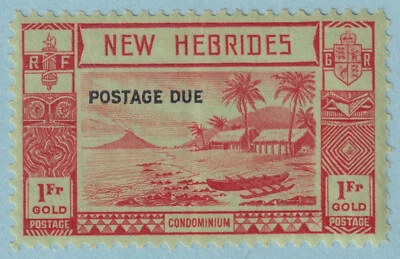 BRITISH NEW HEBRIDES J10 POSTAGE DUE  MINT HINGED OG * LIGHT BEND - ZYI - Image 1 of 2