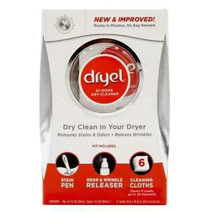 Dryel at Home Dry Cleaner Starter Kit with 6 Cleaning Cloths - Picture 1 of 5