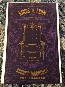 RARE EARLY Kings of Leon 2005 Fillmore SF 7/2005 F700 Todd Slater - Bild 1 von 1