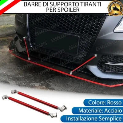 2 X BARRE SUPPORTO TIRANTI ROSSI PARAURTI SPOILER PER LAND ROVER DISCOVERY MK2 - Immagine 1 di 4