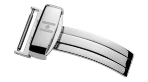 Genuine Hirsch Deployant Deployment Buckle Folding Clasp Stainless Steel 18mm - Picture 1 of 7