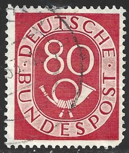 Germany, Scott #684, 80pf Numeral and Post Horn, Used - Picture 1 of 1