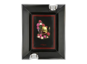 S.T. Dupont Zigarren Aschenbecher Memento Mori Porzellan Ref.006494 Full Set - Bild 1 von 3