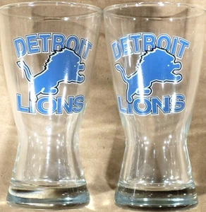 NFL Detroit Lions - 12oz Bavarian Pilsner Glass, New (Set of 2) - Picture 1 of 2