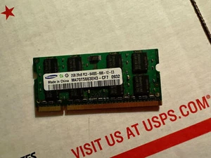 Samsung M470T5663EH3-CF7 2GB 2Rx8 PC2-6400S-666-12-E3 Laptop Memory RAM Stick - Picture 1 of 1