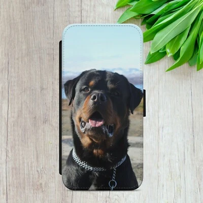 ROTTWEILER DOG ROTTIE FLIP WALLET PHONE CASE COVER FOR IPHONE SAMSUNG GOOGLE - Image 1 of 4