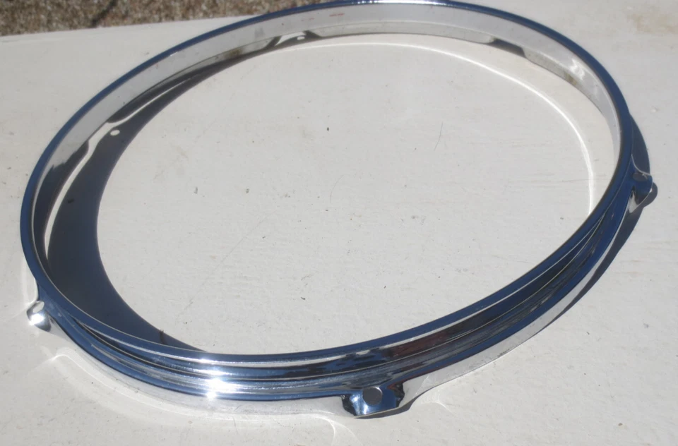 Sonor Phonic 13"Tom Rim/Hoop Chrome Ferro-Manganese 6 Hole Drum Parts NICE! - Image 1 of 4