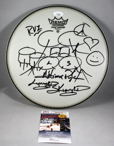 ARTIMUS PYLE SIGNED DRUMHEAD LYNYRD SKYNYRD SKETCH INSCRIPTION AUTOGRAPH JSA COA Cover