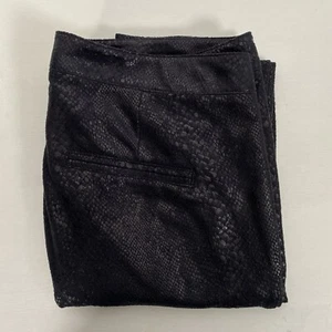 Zara Basic Womens Black Jegging Snake Skin Pattern Textured Pants Size 28 VGC - Picture 1 of 6