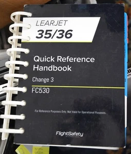 FlightSafety Learjet 35/36 Crew Checklist & Quick Reference Handbook FC530 - Picture 1 of 2