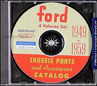 Ford Car Master Parts Book CD 1959 1958 1957 1956 1955 1954 1953 1952 1951 1950  Foto 1 de 1